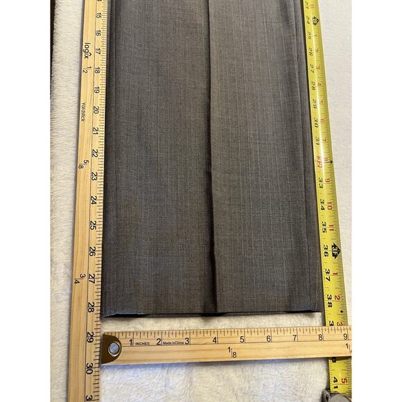 Armani Collezioni G-Line 42R 38x28 Slim Italian Cut Gray Blue Tan Stripe Suit - Picture 14 of 16